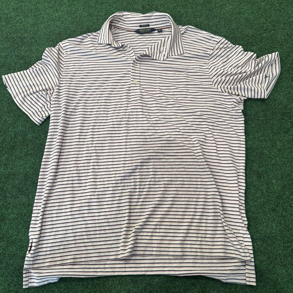 Polo Golf Ralph Lauren Men’s XL Stretch Lisle Striped Collared Golf Polo Peru